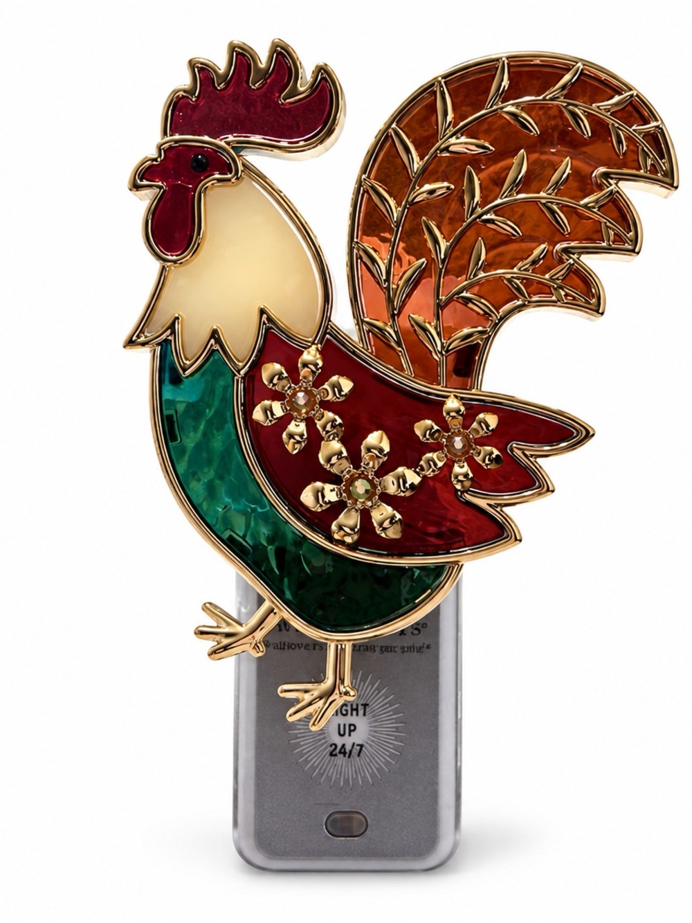 Bath & Body Works Stained Glass Rooster Nightlight Wallflowers Plug